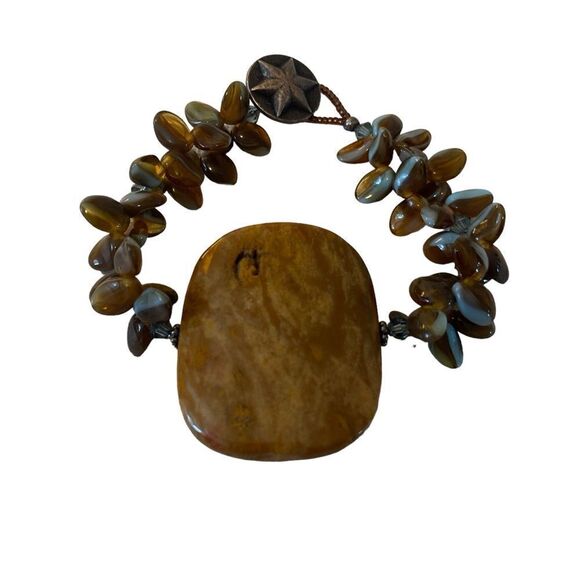 Gorgeous Genuine Gemstone & Glass Bead Artisan Made Bracelet. - Picture 7 of 7